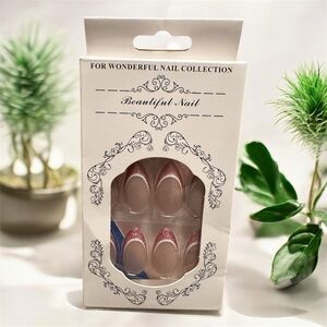 Press-On Nails - Pink and Cream